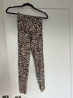 Aerie Leopard Print Crossover High-Waist Leggings